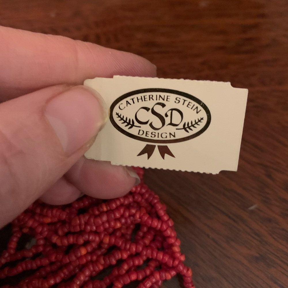 Vintage NEW Catherine Stein Coral Necklace - Picture 10 of 14